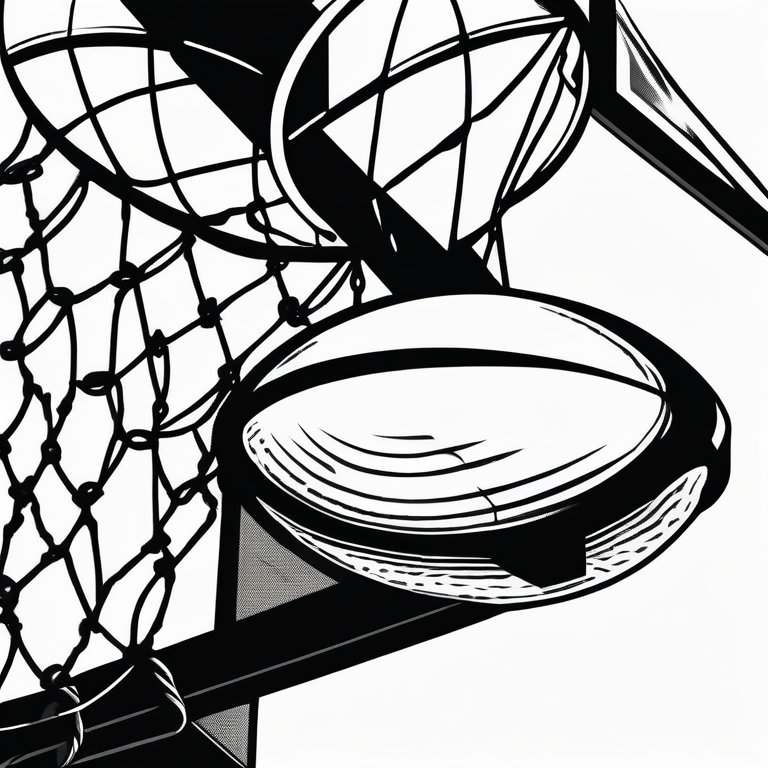 basketball hoop and ball