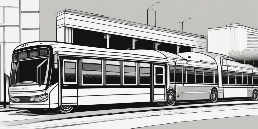 electric bus at city stop