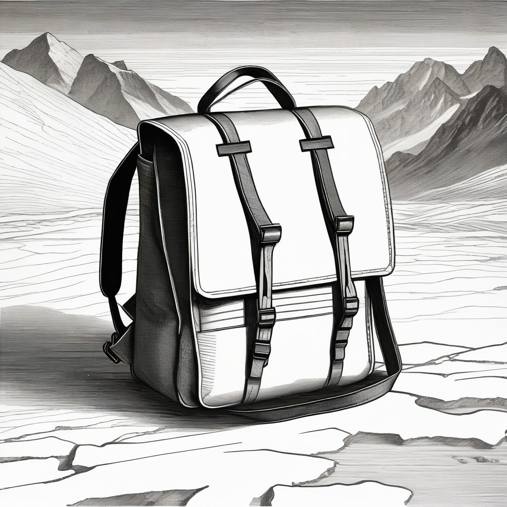 backpack on glacier