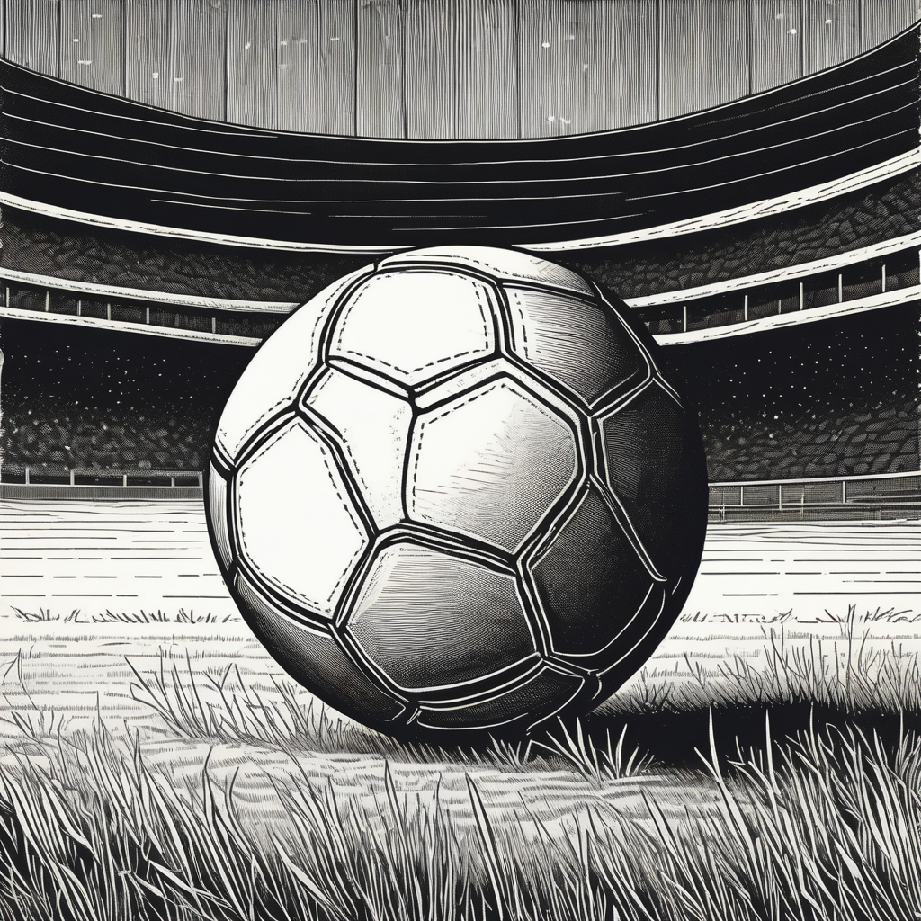 soccer ball under stadium lights