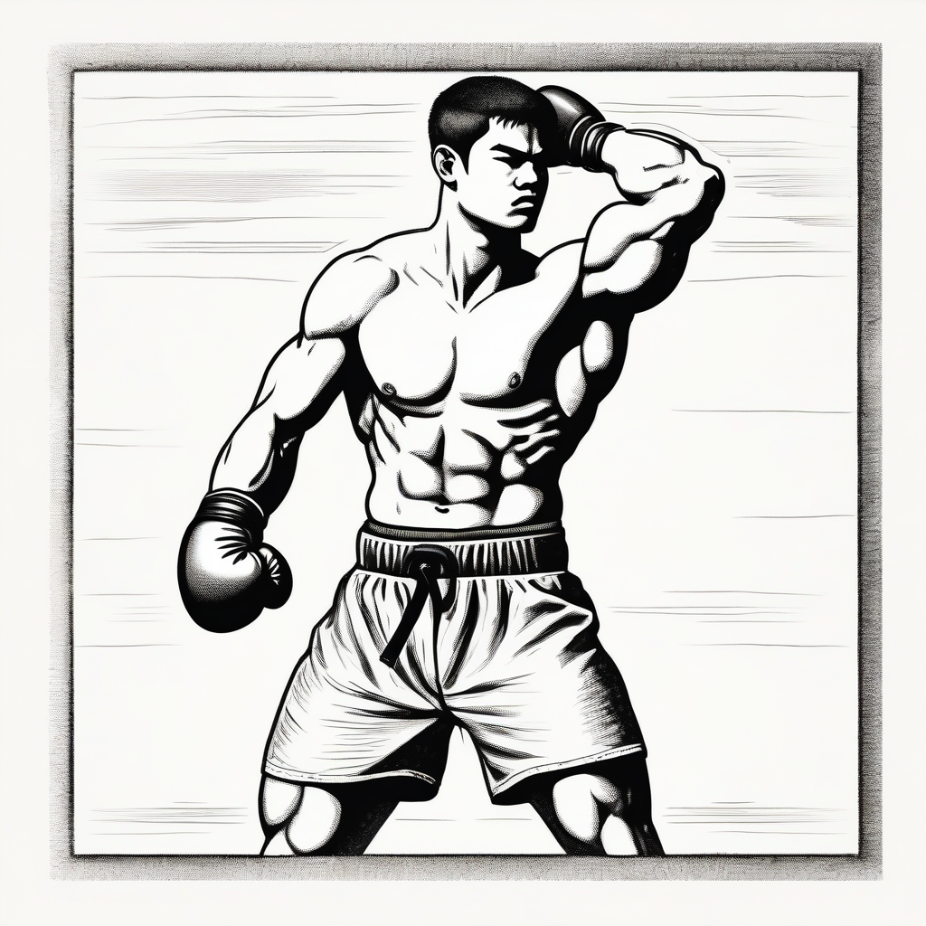 muay Thai fighter in fighting stance
