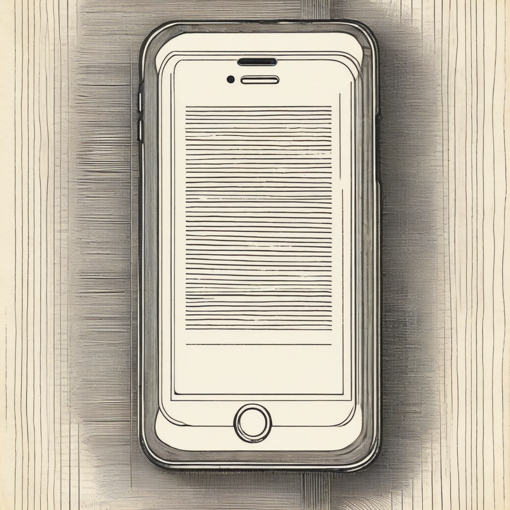 smartphone with digital document app