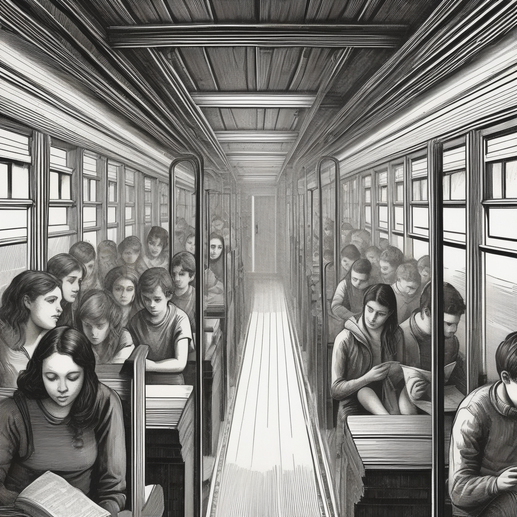 students on public transit