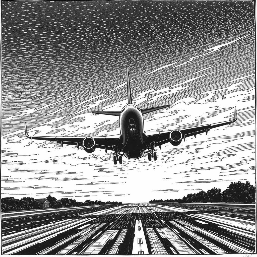 airplane on runway