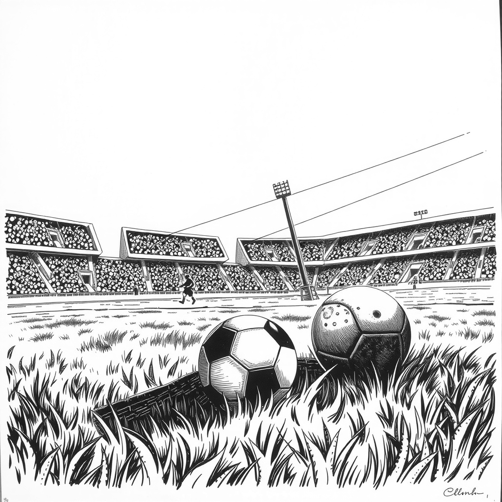 soccer ball on field