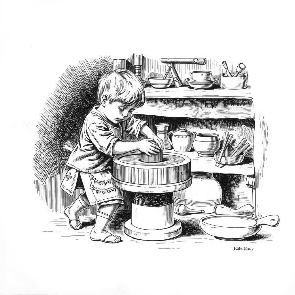 hands working with pottery