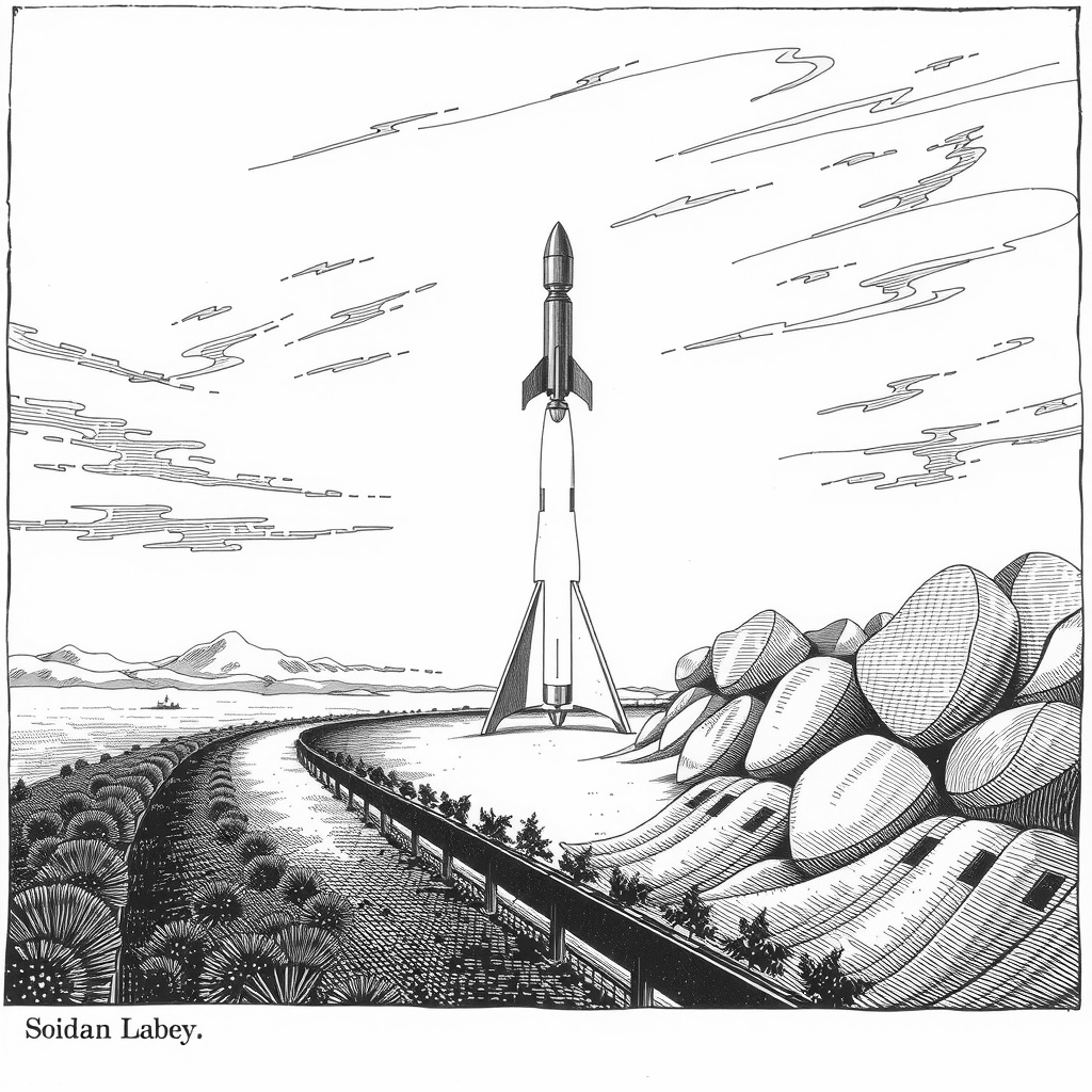 a space rocket ready for launch