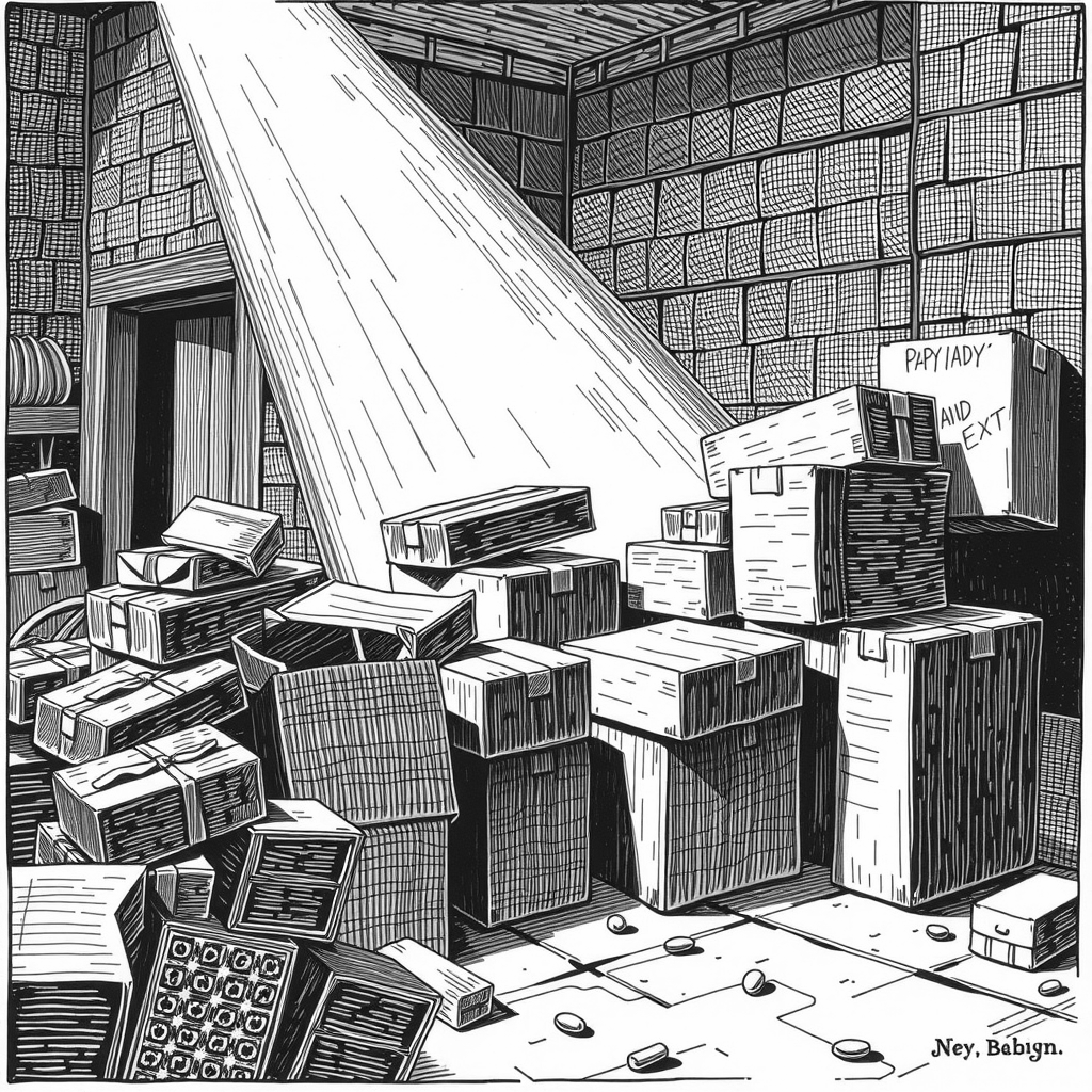 stacked food packages