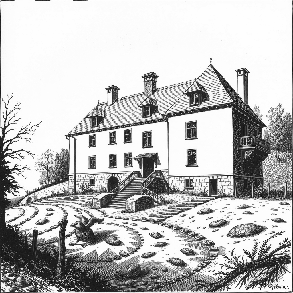 a traditional Transylvanian manor house