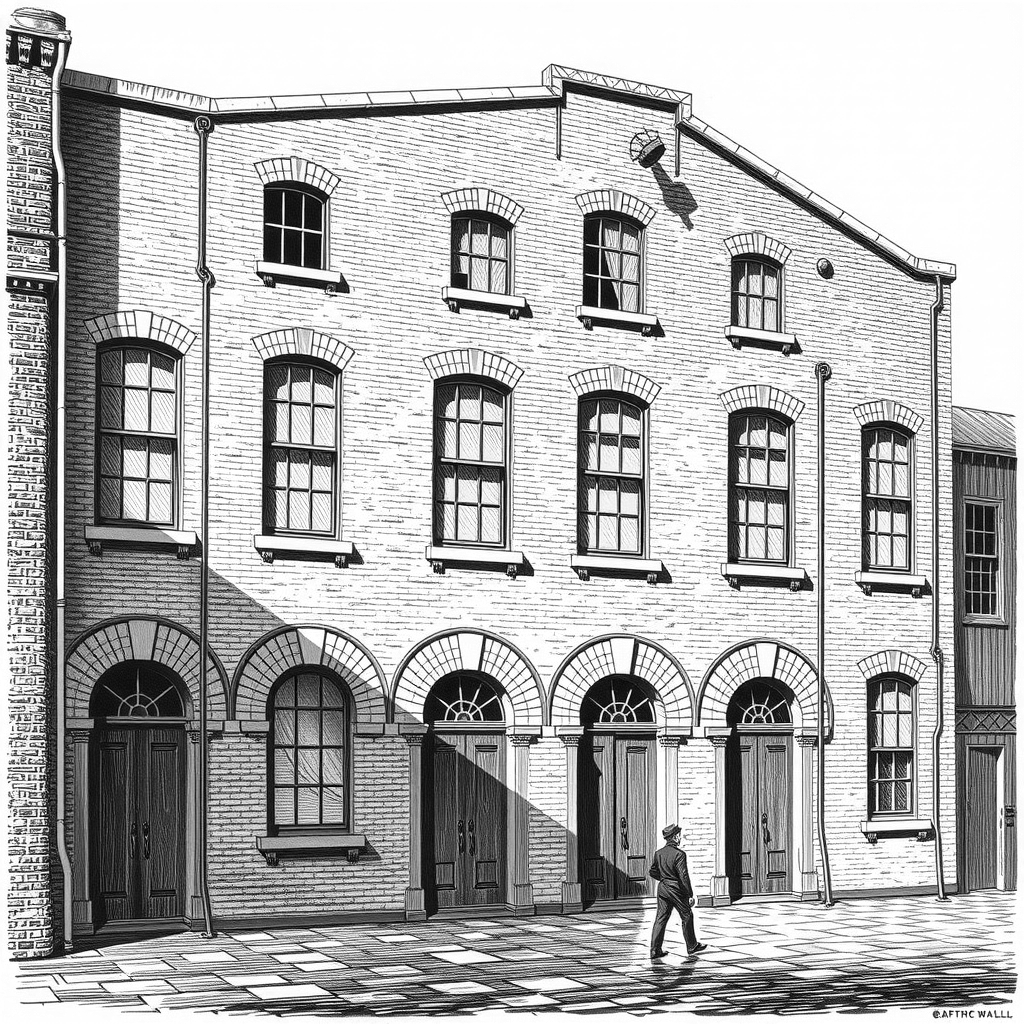 historic factory building being restored