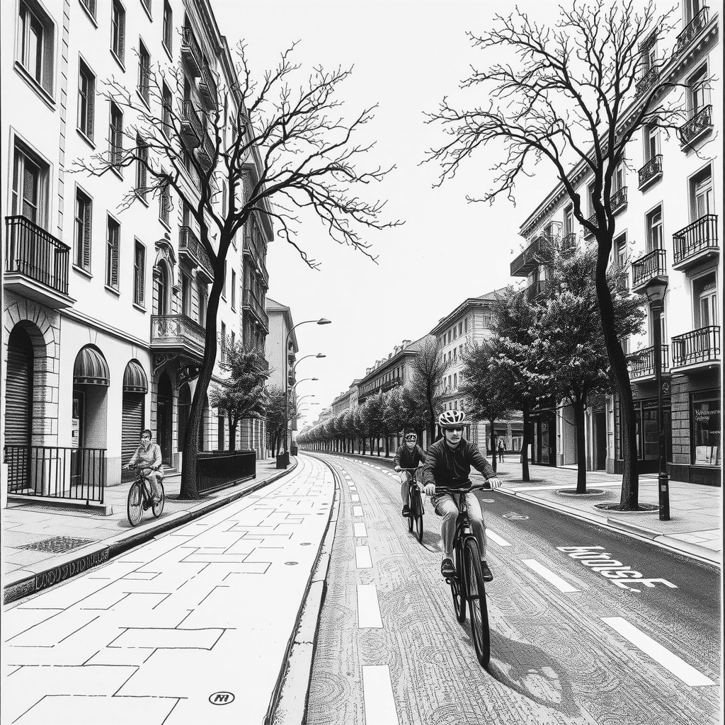 bicycle path on Gherla street