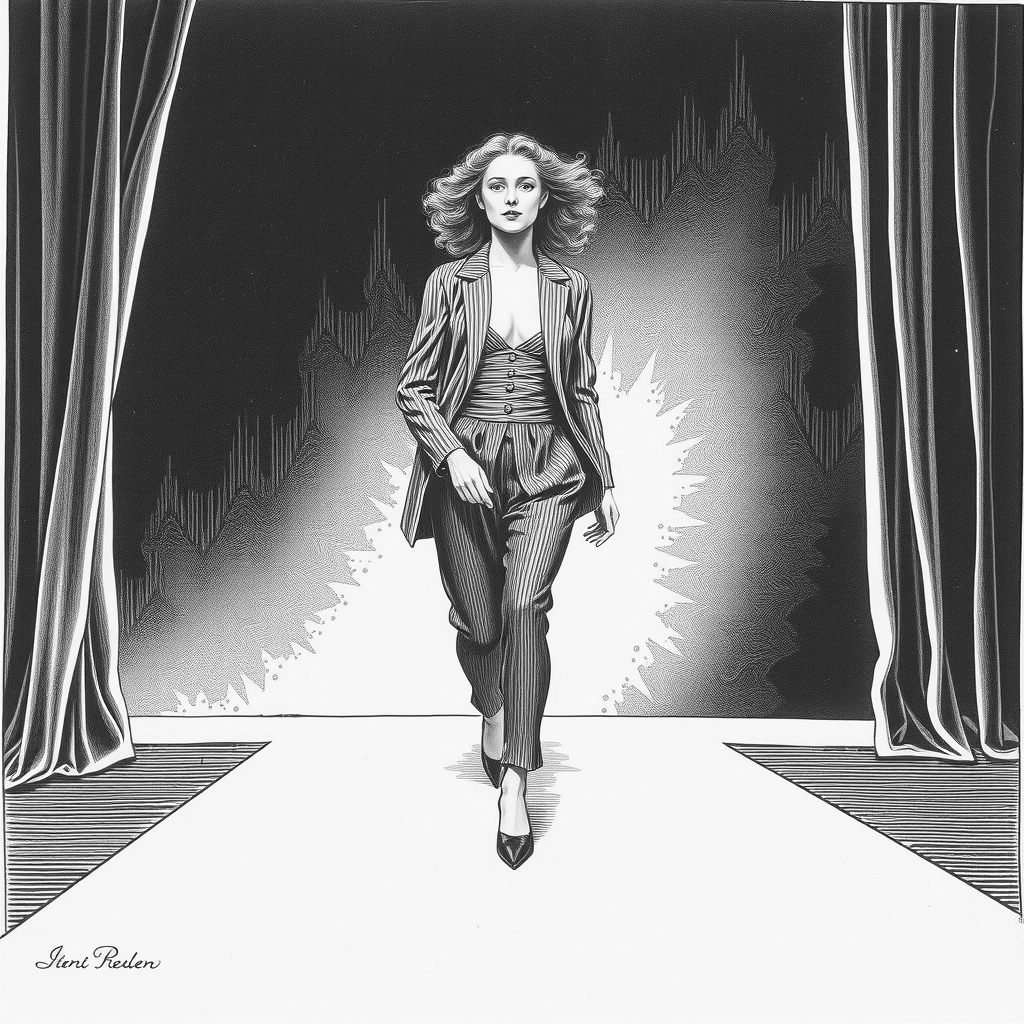 model on fashion runway