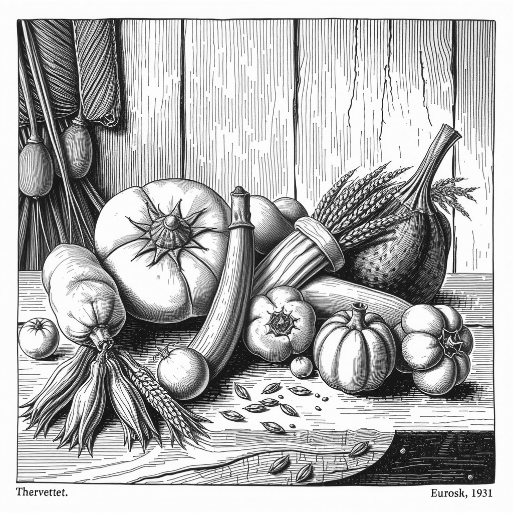 harvest produce display