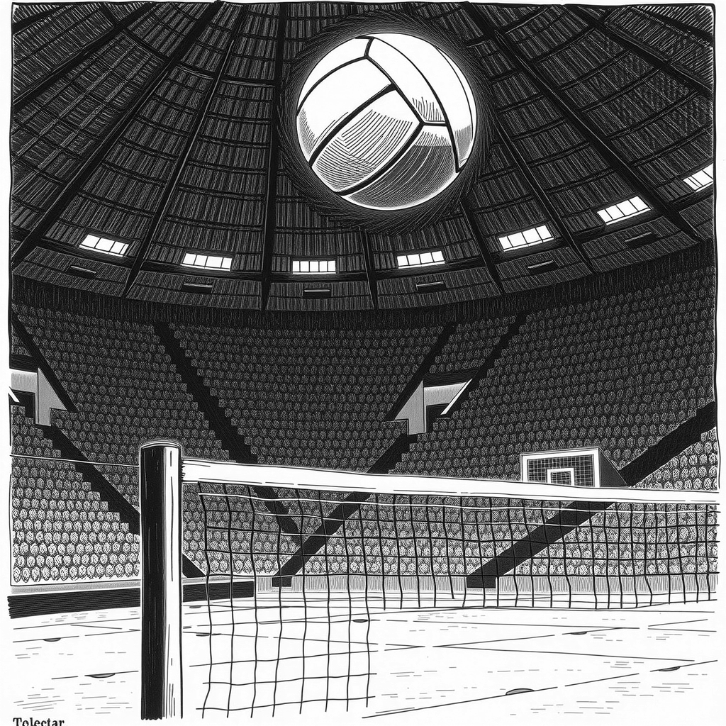 volleyball at net