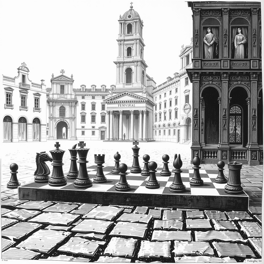 chess board in public square