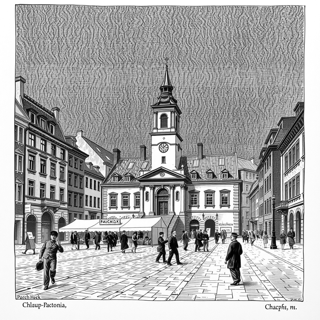 historic Cluj city center square