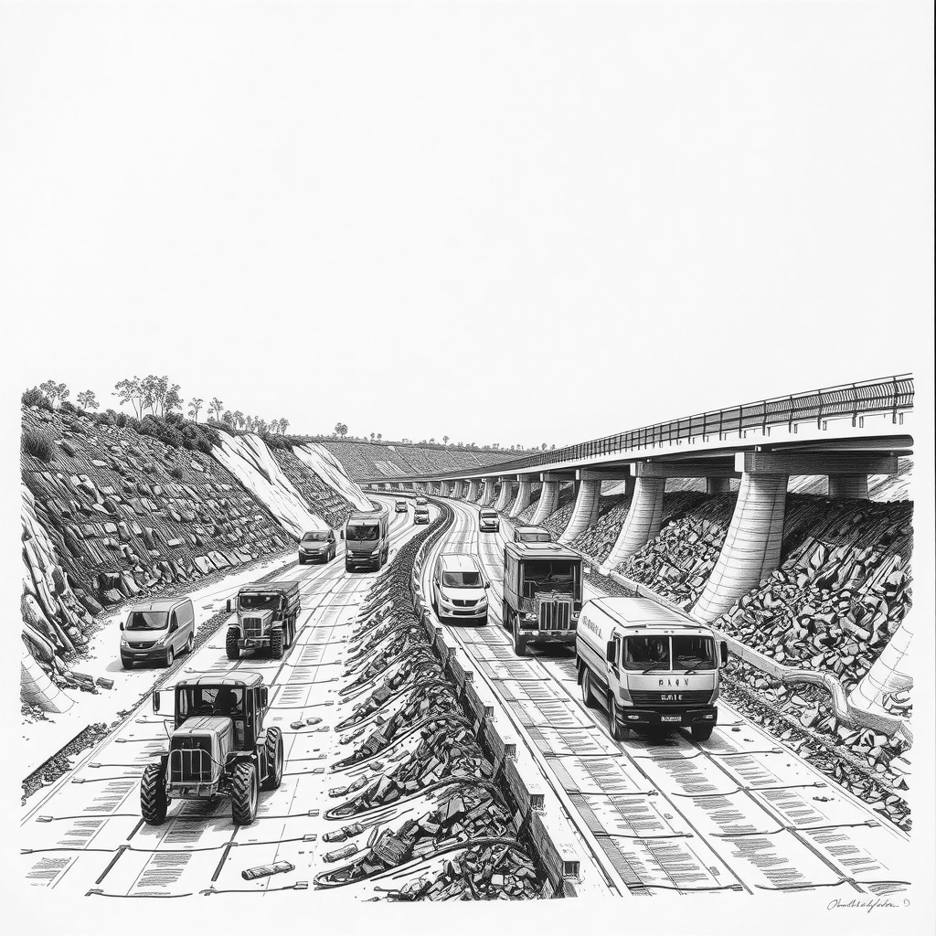 highway construction site