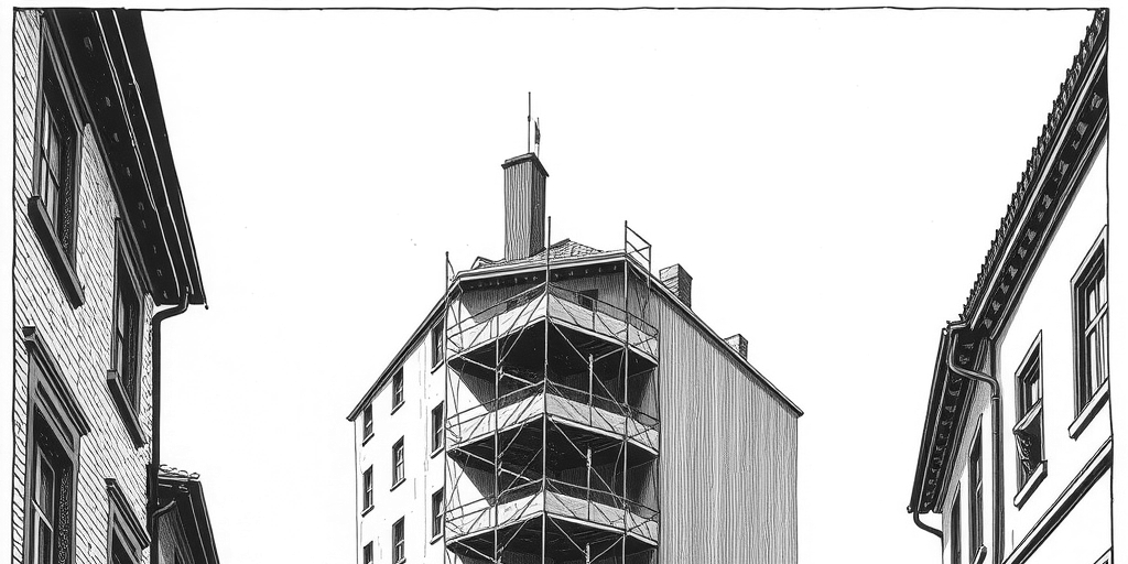 apartment block construction site
