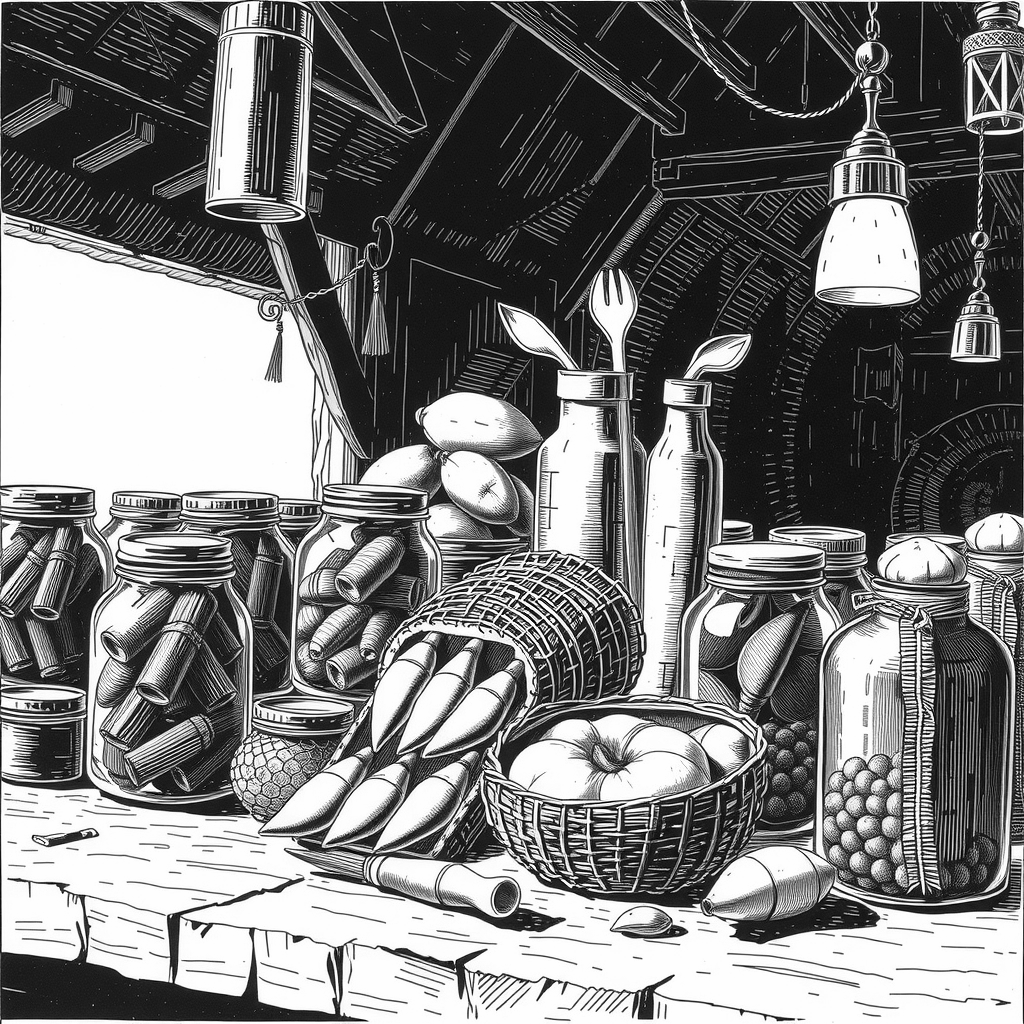 preserved foods market display
