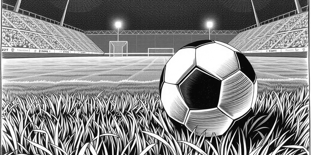 soccer ball on stadium field