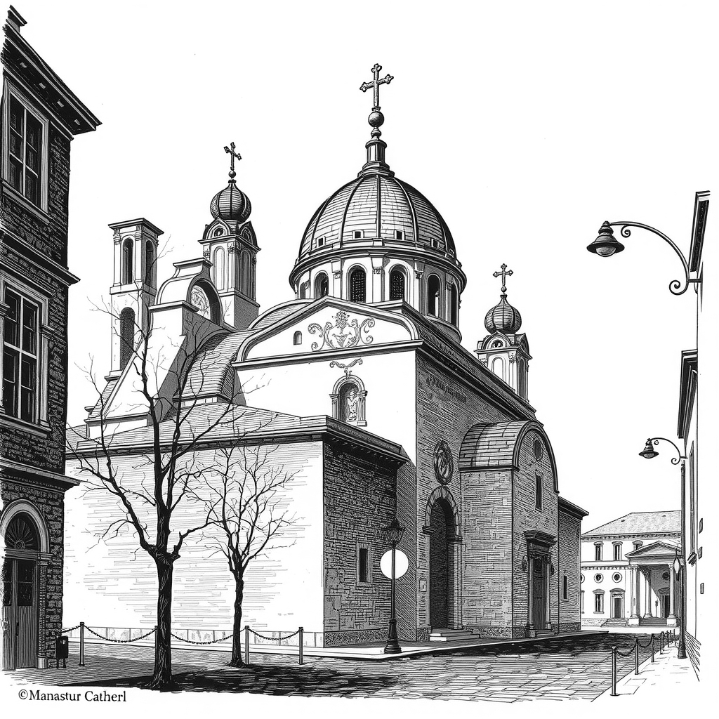 Manastur Cathedral with domed architecture