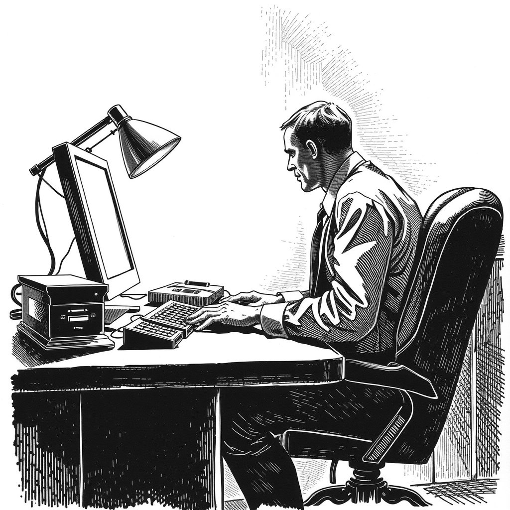 person working at desk