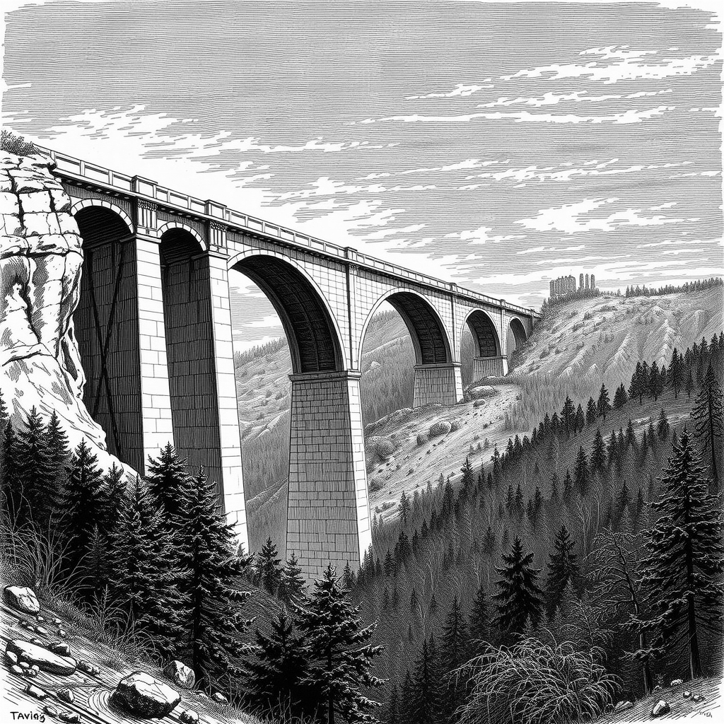 highway viaduct over valley