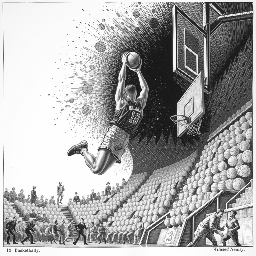 a basketball player taking a shot