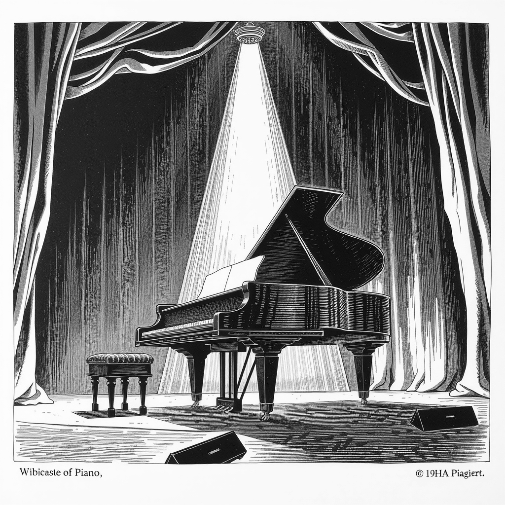 piano on stage