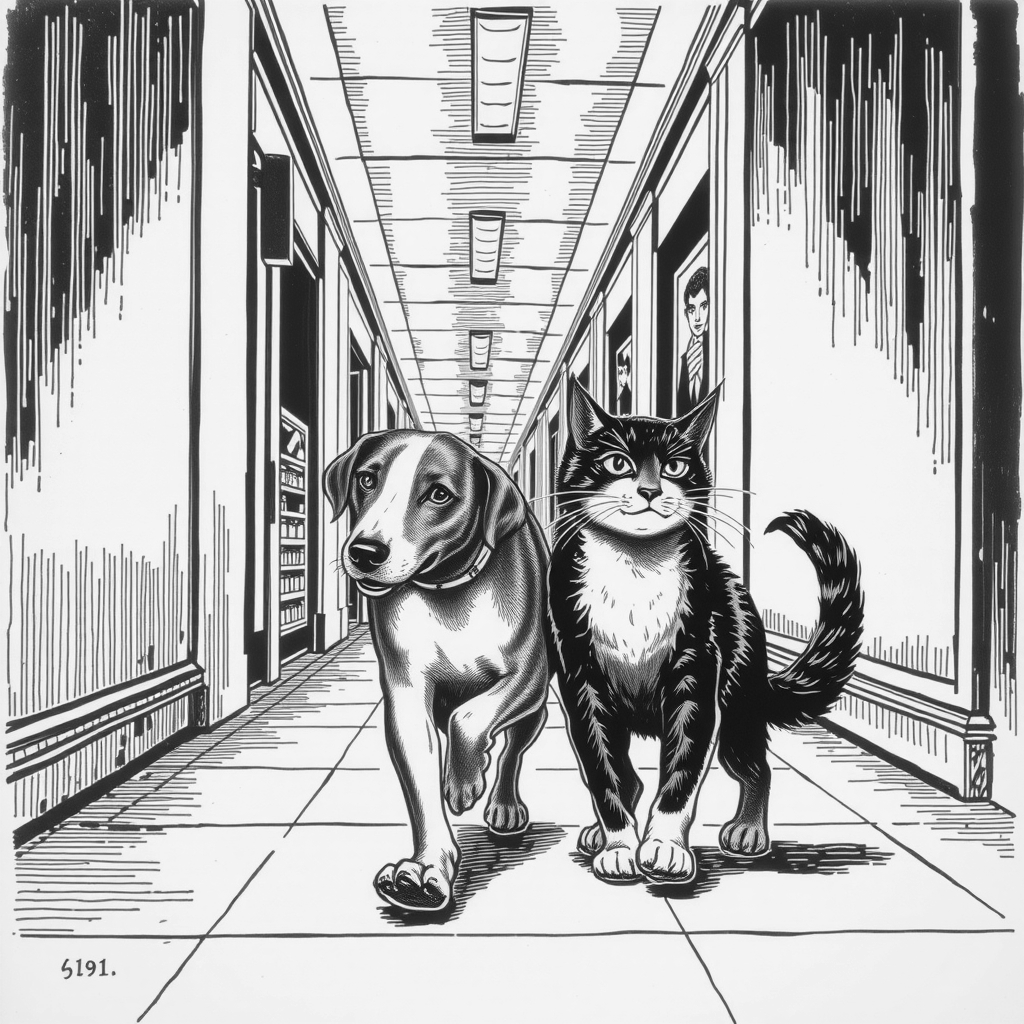 pets on a mall walkway