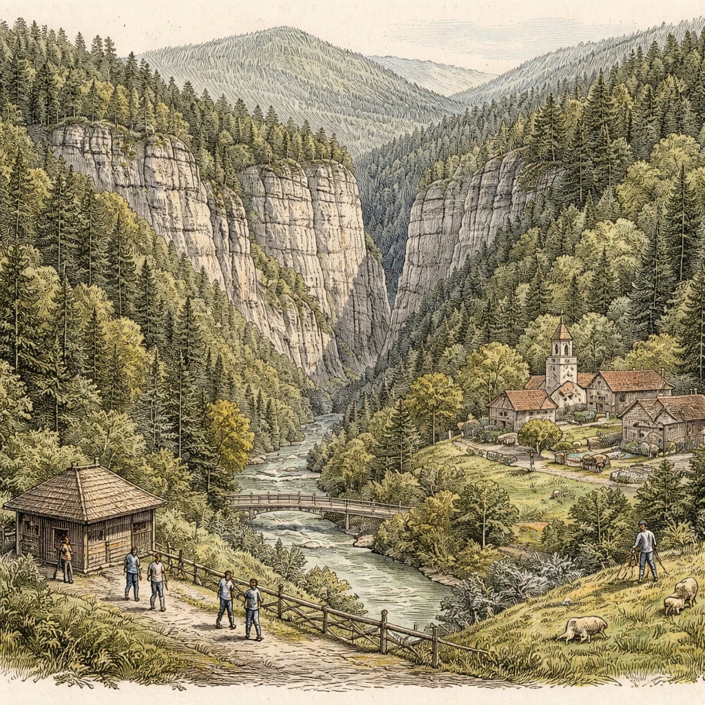 Forested gorge of Pădurea Craiului, newly recognized ecotourism destination.
