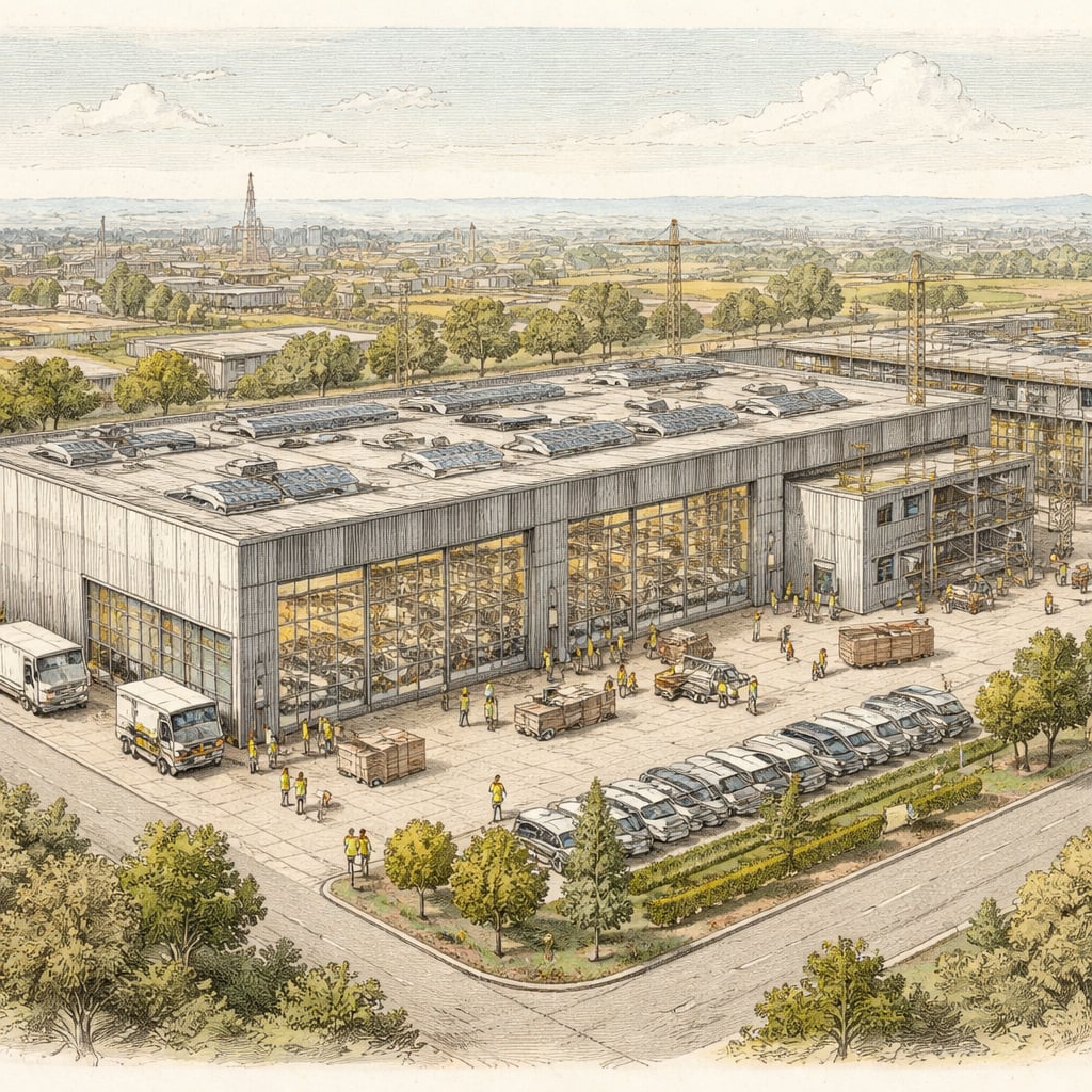 Swiss technology factory expansion site on the outskirts of Arad.