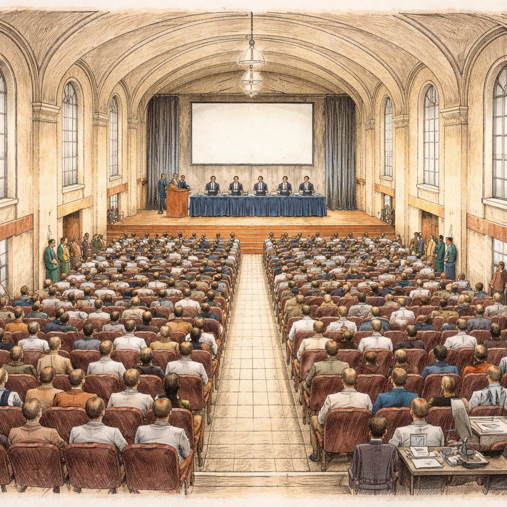 Interior of a conference hall during a medical transplant congress in Cluj.