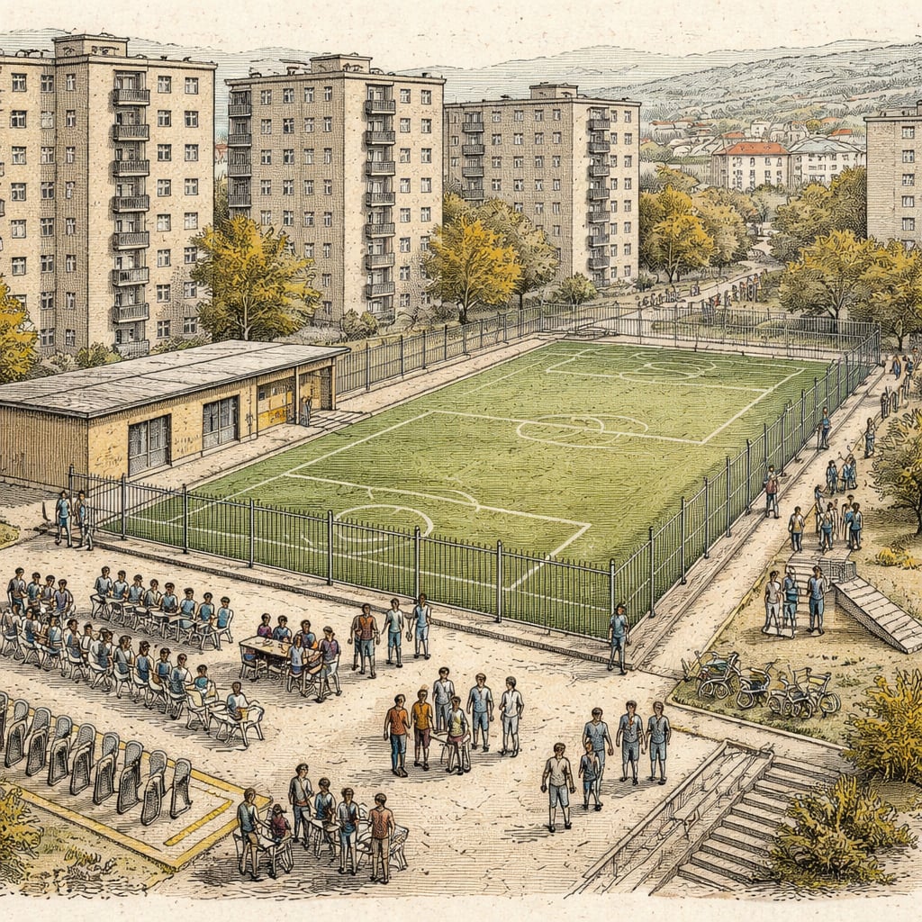 Mănăștur sports base meeting about bike parking and scooter zones.