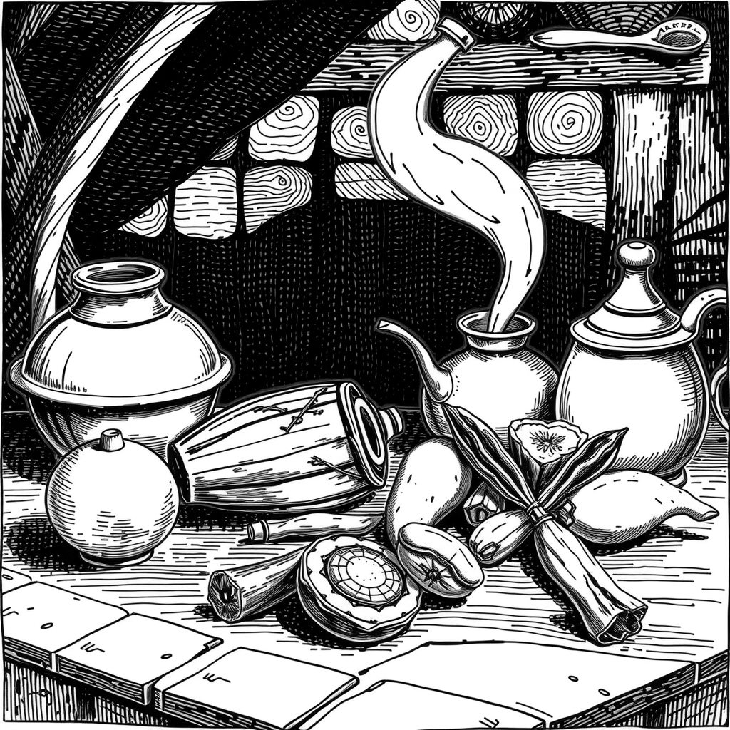 medieval ceramics and ingredients