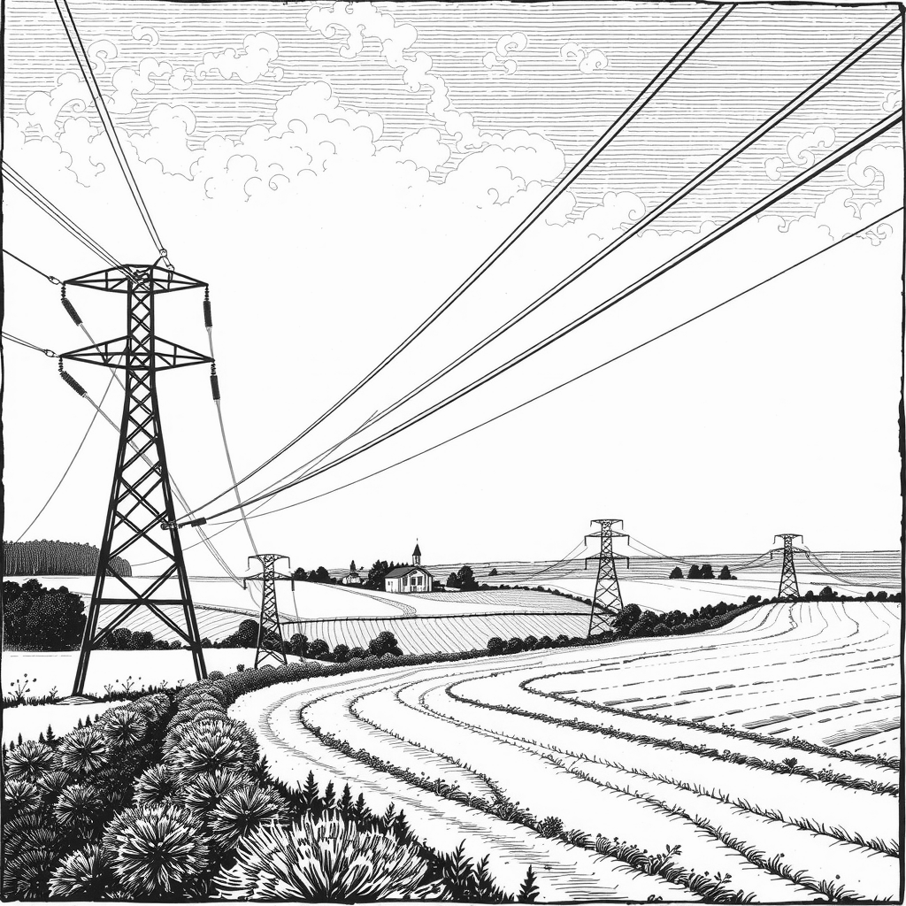 power lines and electrical infrastructure